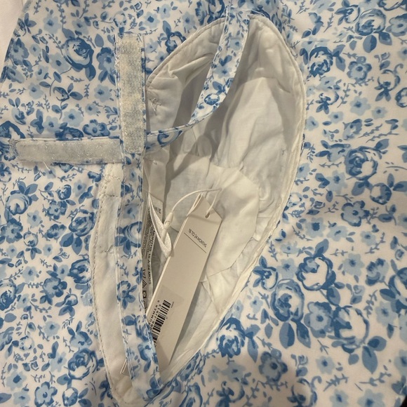 NWT Janie and Jack Blue Floral Bow Sunhat Girls 18-24 months - Picture 4 of 5